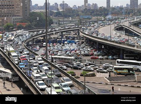 A traffic jam in Cairo