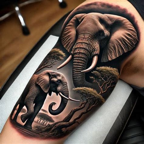 African Elephant Tattoo