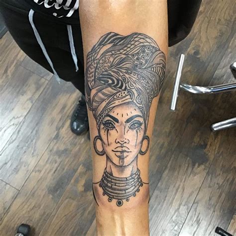 African Woman Tattoo