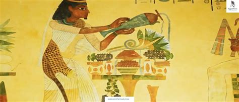 Ancient Egyptian woman offering food