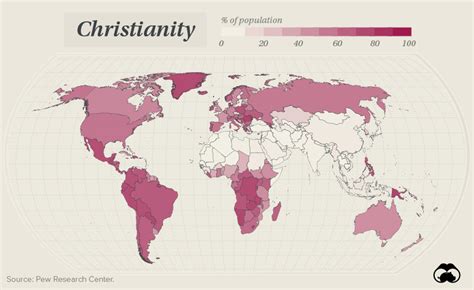 Christianity by country map
