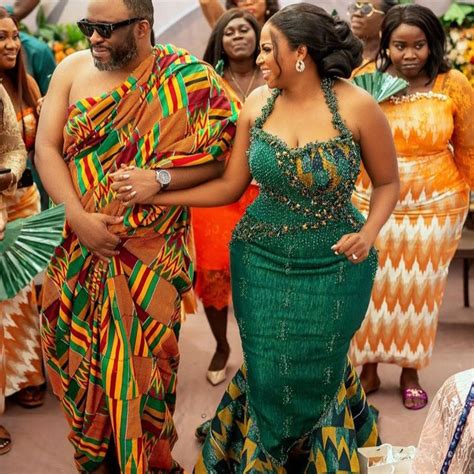 Colorful Kente Wedding Dress
