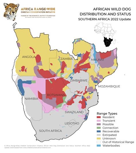 Distribution of African Wild Dogs