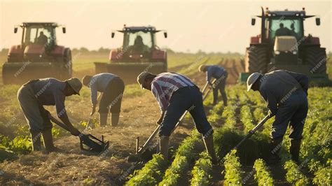 Farm workers in a field