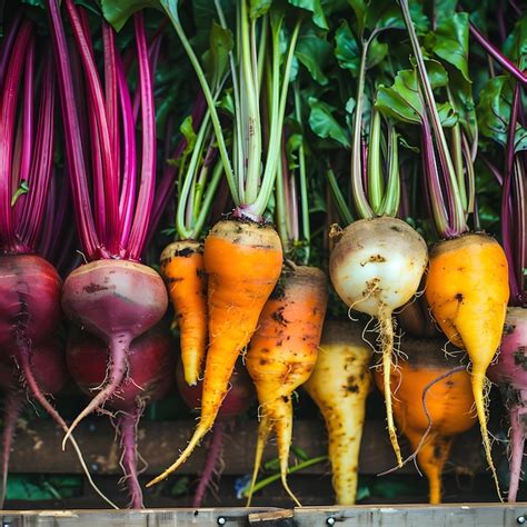 Harvested root vegetables