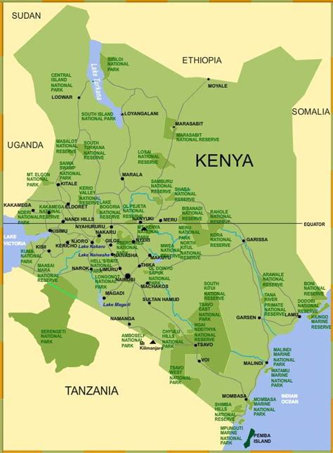 Kenya Safari Map