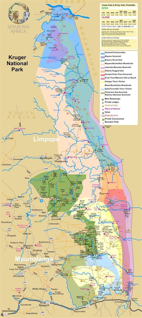 Kruger National Park Map