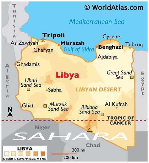 Libya Location Map