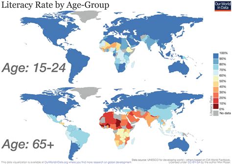 Literacy Rates World Map