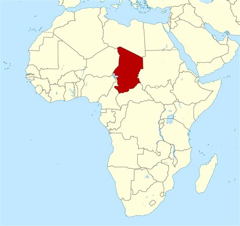 Location of Chad in Africa