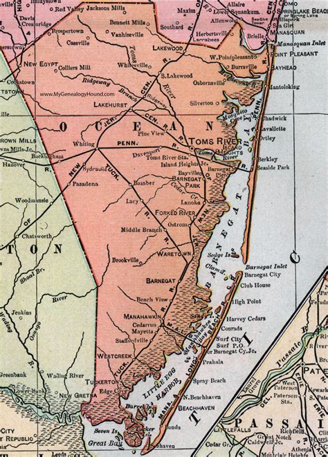 Location of New Egypt in Ocean County