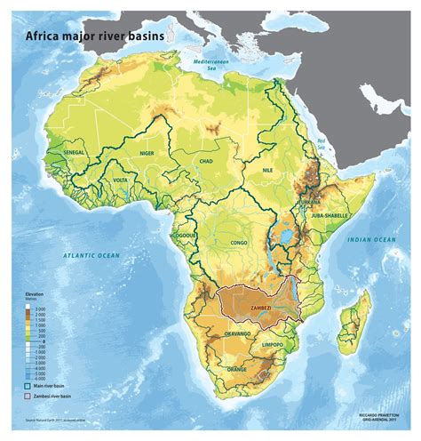 Major Drainage Basins in Africa