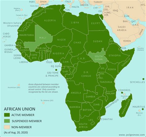 Map of African Union Member States