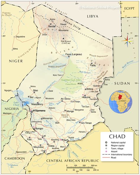 Map of Chad