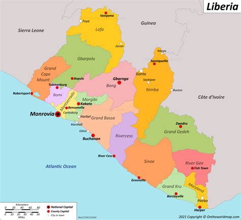 Map of Liberia