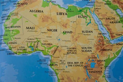 Map of Nigeria and South Africa