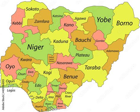 Map of Nigerian States