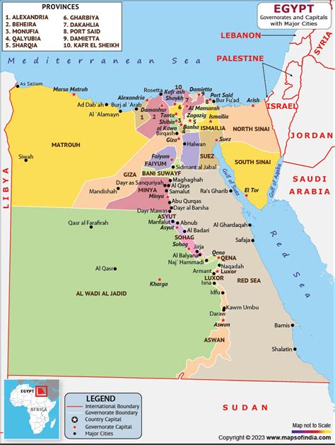 Map of Where to Stay in Egypt