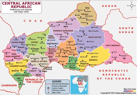 Map of the Central African Republic