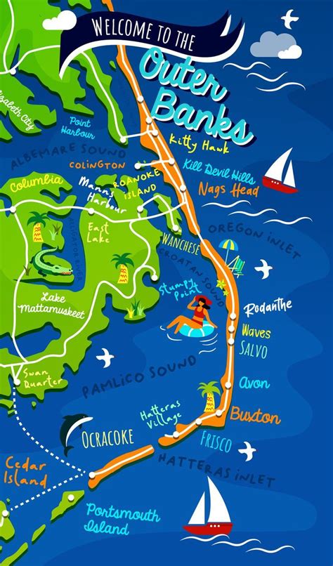 Map of the Outer Banks, North Carolina