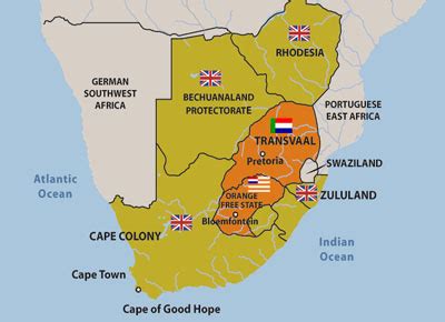 Map of the Second Boer War