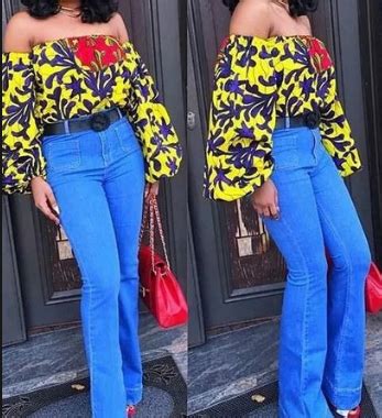 Off-the-Shoulder Ankara Top