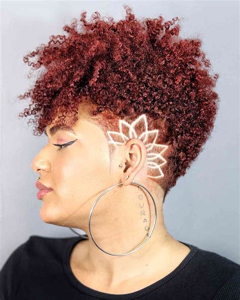 Pixie with Shaved Sides and Designs