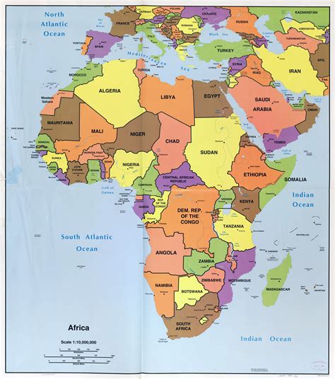 Political map of Africa