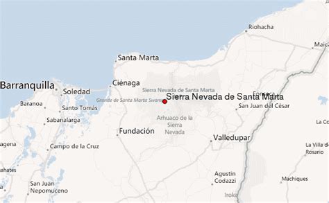 Sierra Nevada de Santa Marta map