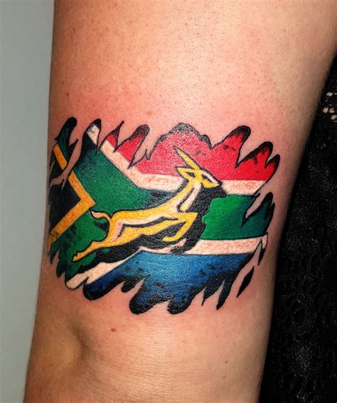 South African Flag Tattoo