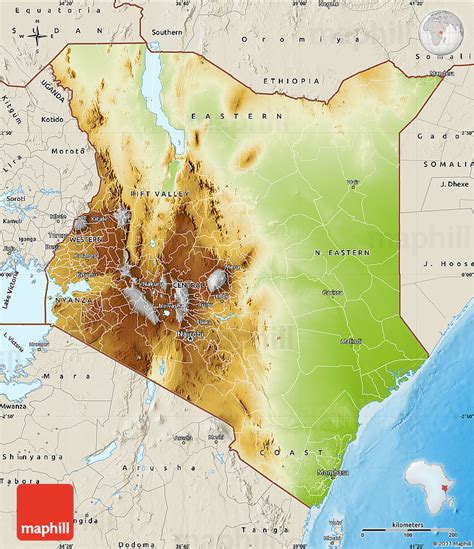 Topography of Kenya