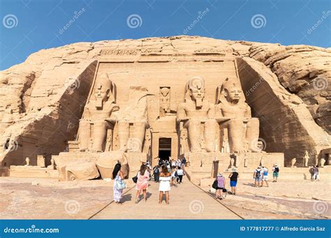 Tourists at Abu Simbel