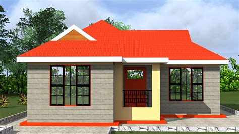 Two Bedroom House Plan Design in Kenya