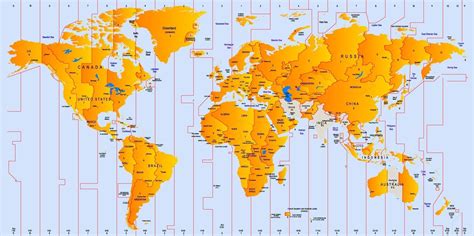 World Time Zones Map
