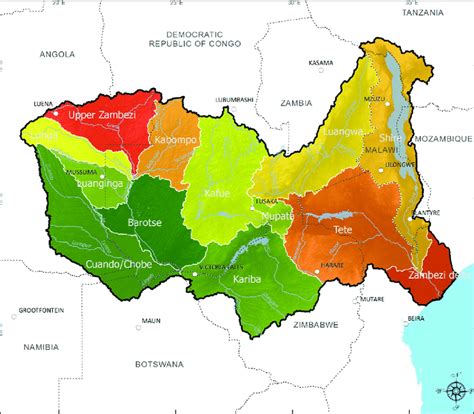 Zambezi River Basin Map